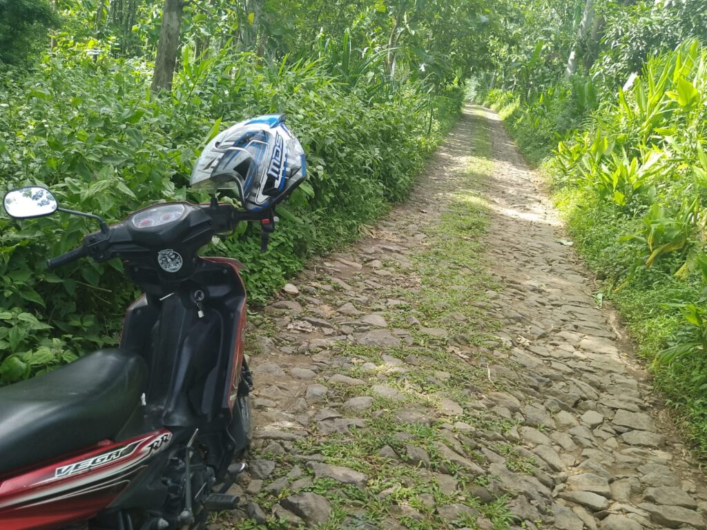 Jalan makadam jadi penghubung Desa Bendoasri (Nyangkem.id/Ridhoi)